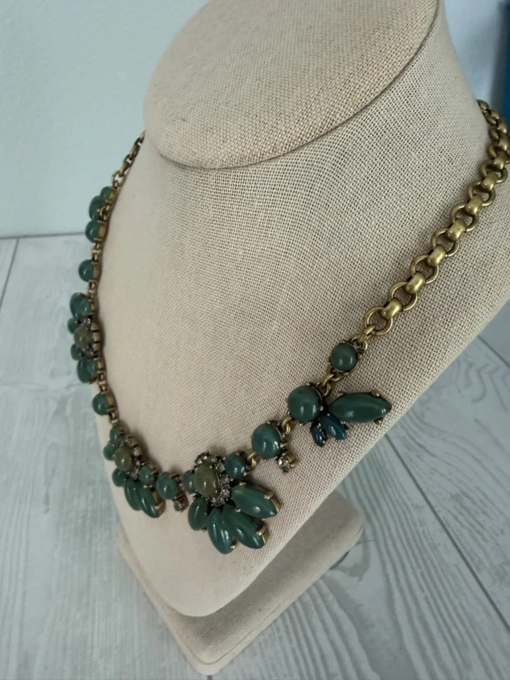 J. Crew Green Statement Necklace